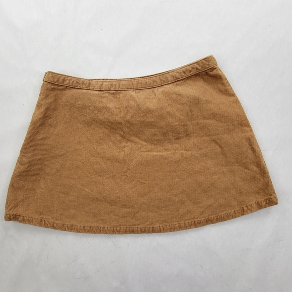 FOREVER 21 Beige CORDUROY Mini Skirt STRETCH Side Zipper Size 30 - Picture 6 of 6